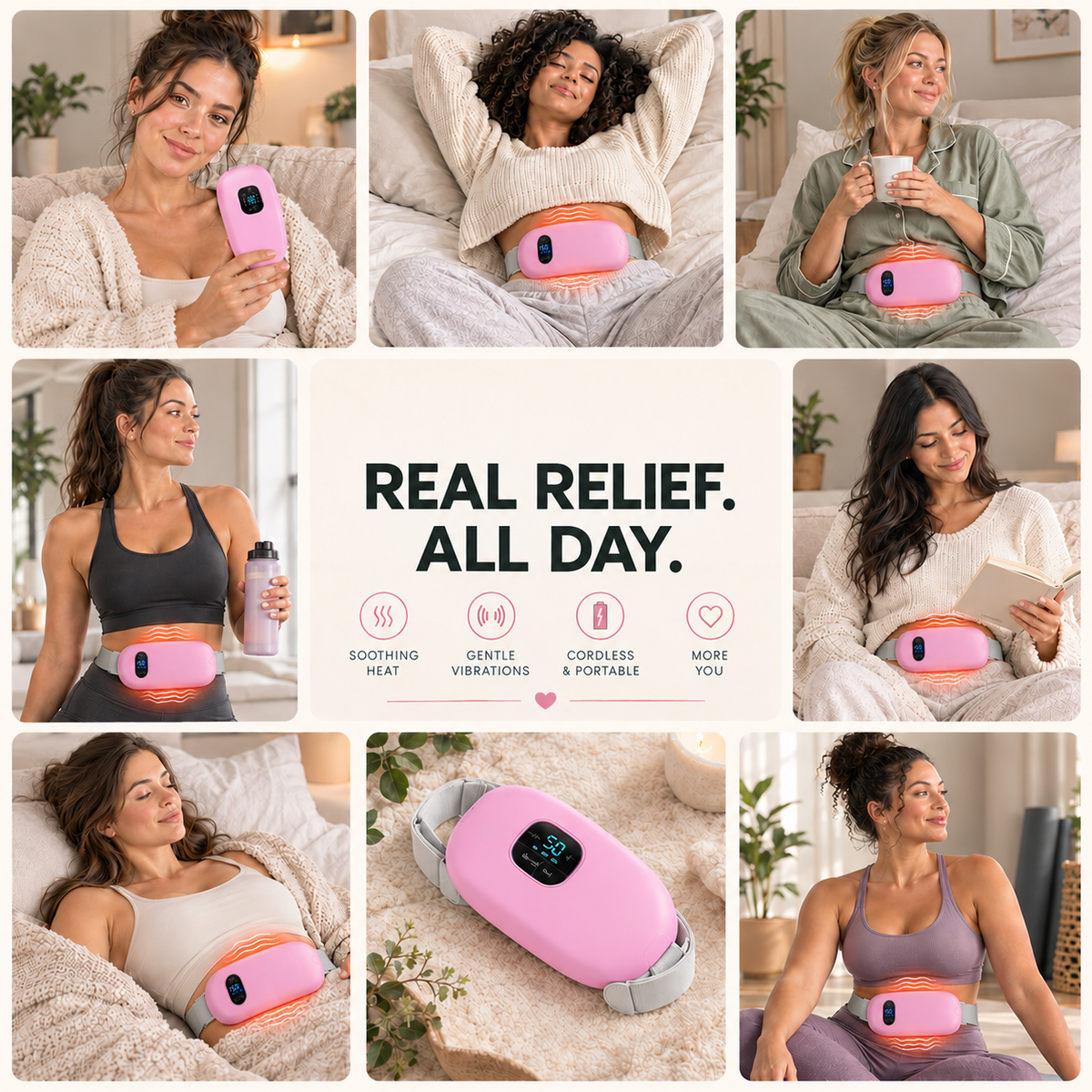 VelaRelief™ - Cordless Heat Therapy for Period Cramps & Lower Back Pain 2.0